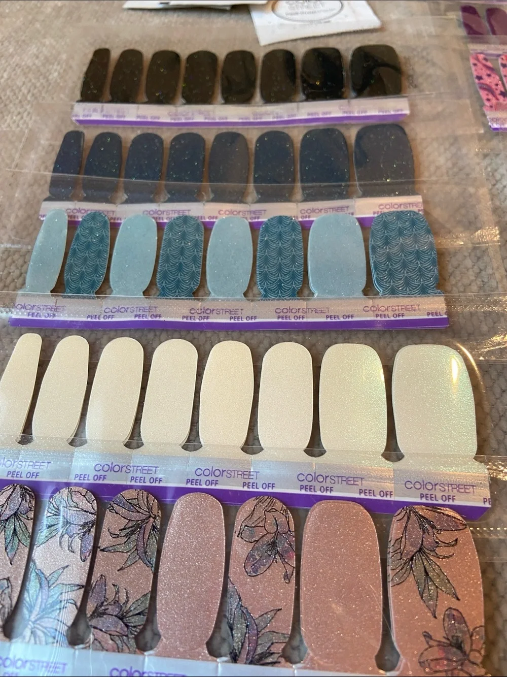 13 Color Street bundle- glitters, designs and 11 twosies